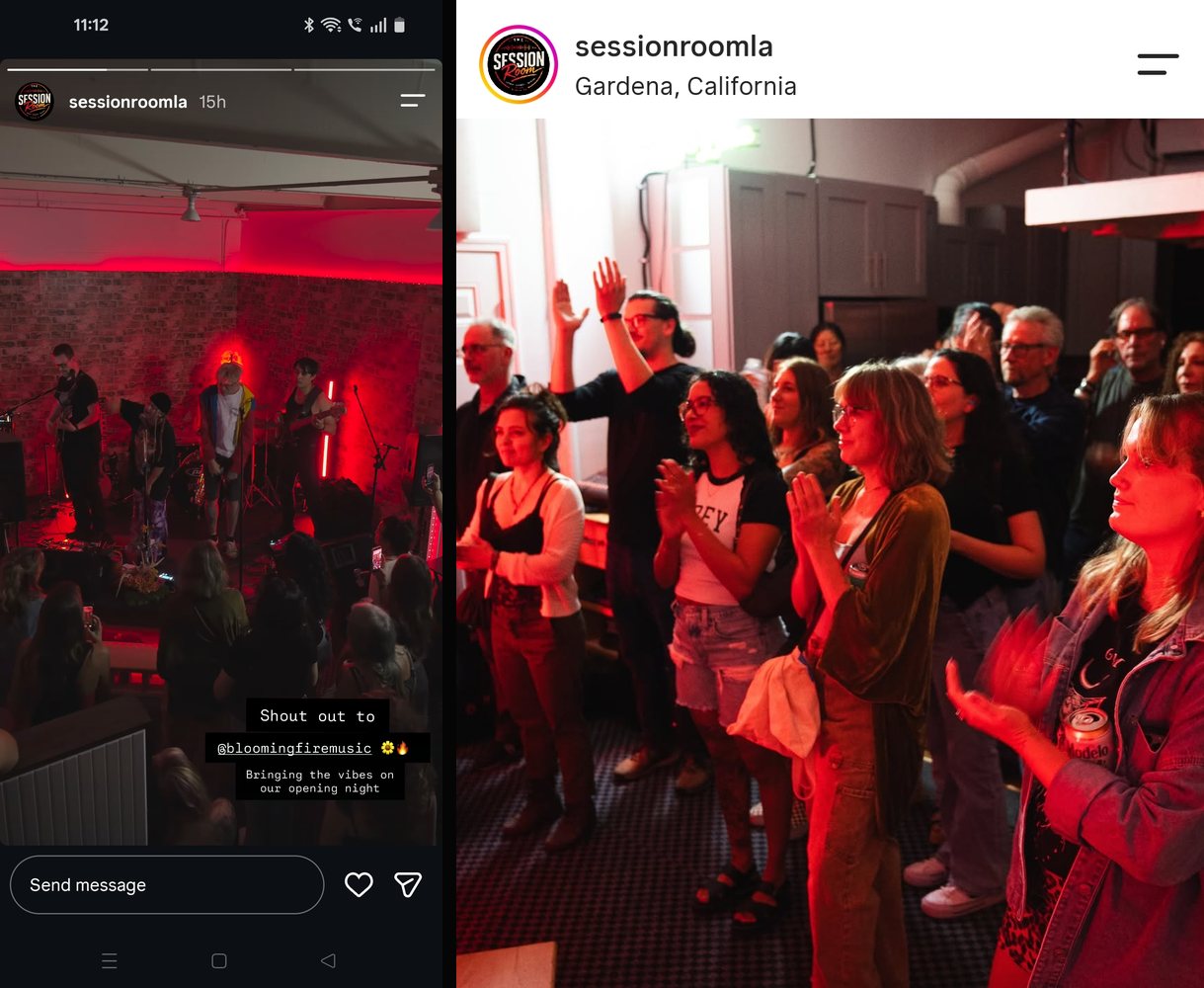 A live event in the room